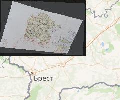 Mapa Puszczy Białowieskiej z 1796 roku, georeferencjonowana
