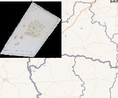 Mapa Puszczy Białowieskiej z 1792 roku, georeferencjonowana