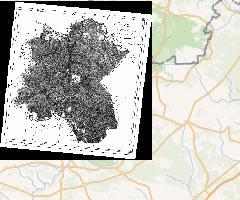 Mapa Puszczy Białowieskiej z 1830 roku, georeferencjonowana